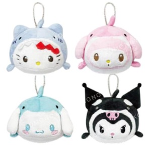 Sanrio 三麗鷗 絨毛玩偶零錢包吊飾 (鯨鯊系列) 美樂蒂 酷洛米 大耳狗