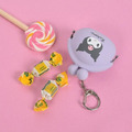 Sanrio 三麗鷗 酷洛米 矽膠造型口金零錢包鑰匙圈 (紫大頭款)_1
