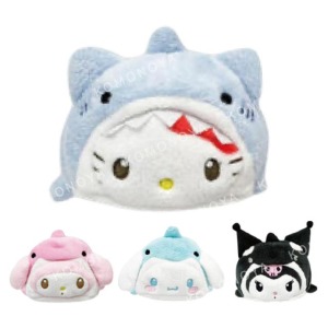 Sanrio 三麗鷗 絨毛造型化妝包 (鯨鯊系列) Kitty 美樂蒂 酷洛米 大耳狗