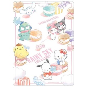 Sanrio 三麗鷗大集合 B5塑膠墊板 (甜點雲朵款)