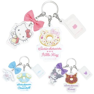 Sanrio 三麗鷗 壓克力三連鑰匙圈 (甜甜圈款) Kitty 大耳狗 酷洛米