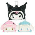 Sanrio 三麗鷗 絨毛造型零錢包吊飾 (鯨鯊系列) 美樂蒂 酷洛米 大耳狗