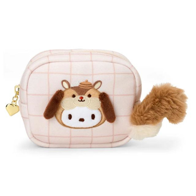 ▲預購特價【限購】Sanrio 三麗鷗 帕恰狗 絨布化妝包 (卡哇依松鼠)
