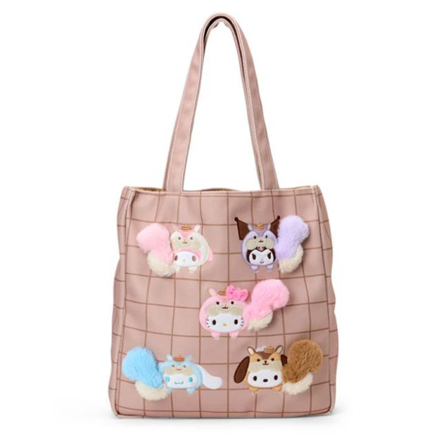 ▲預購特價【限購】Sanrio 三麗鷗 棉質肩背袋 (卡哇依松鼠)