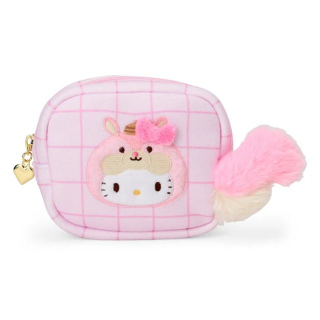▲預購特價【限購】Sanrio 三麗鷗 Hello Kitty 絨布化妝包 (卡哇依松鼠)