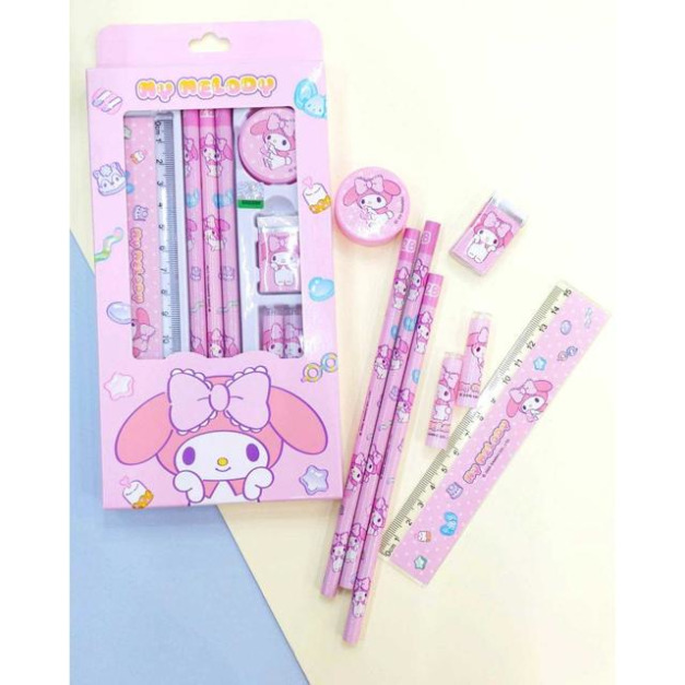 Sanrio 三麗鷗 文具禮盒8件組 酷洛米 大耳狗 美樂蒂