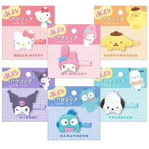Sanrio 三麗鷗 矽膠造型髮夾 (貼玻璃款) 酷洛米 Kitty 帕恰狗 人魚漢頓