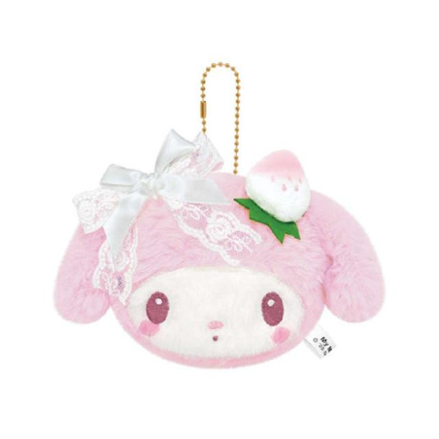 Sanrio 三麗鷗 美樂蒂 絨毛玩偶隨身鏡 (淡雪午茶時光)