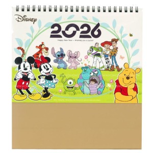 Disney 迪士尼 大集合 2026 線圈桌曆 A5