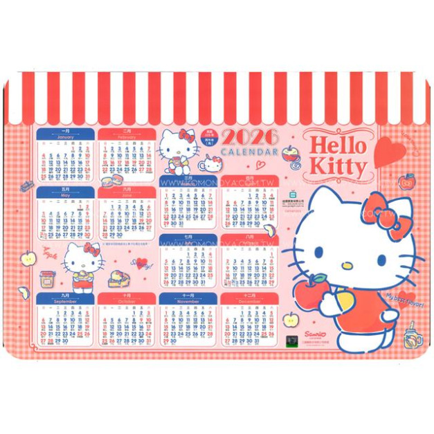 Sanrio 三麗鷗 Hello Kitty 2026 桌墊年曆