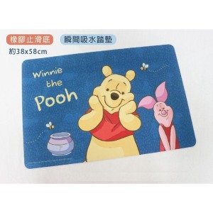 迪士尼 吸水腳踏墊 三眼怪 奇蒂 維尼 怪獸大學