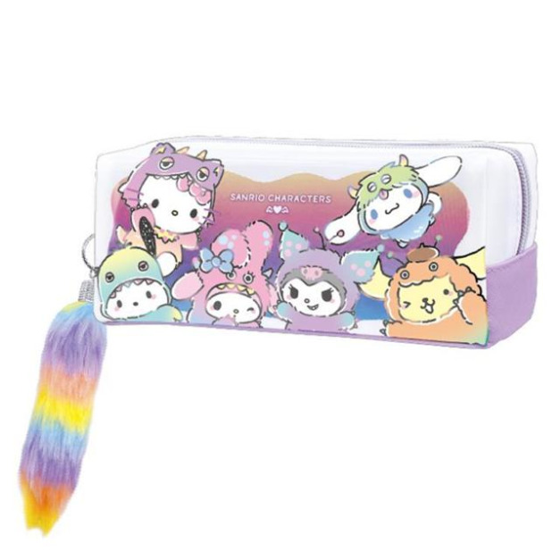 Sanrio 三麗鷗 皮質方形拉鍊筆袋 (怪獸裝款)