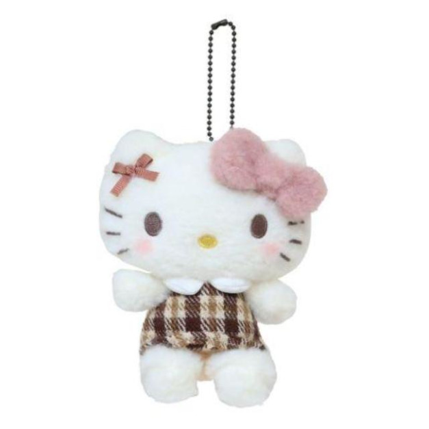 Sanrio 三麗鷗 Hello Kitty 絨毛玩偶吊飾 (摩卡格子款)