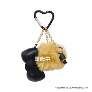 現貨▲特價 Sanrio 三麗鷗 Hello Kitty 愛心扣環吊飾鑰匙圈 (黑金 長腿洋裝)