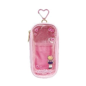 現貨▲特價 Sanrio 三麗鷗 Hello Kitty 愛心扣環玩偶收納包 (長腿粉制服)