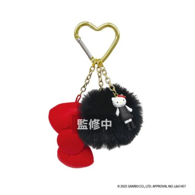 現貨▲特價 Sanrio 三麗鷗 Hello Kitty 愛心扣環吊飾鑰匙圈 (黑紅 長腿洋裝)