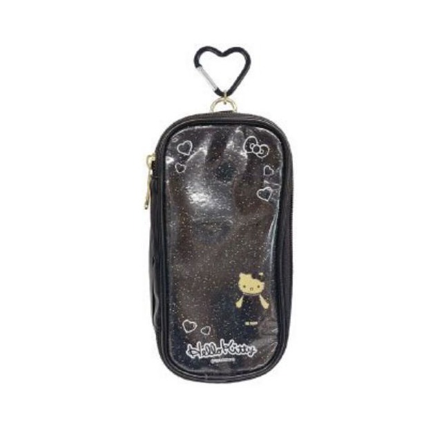 現貨▲特價 Sanrio 三麗鷗 Hello Kitty 愛心扣環玩偶收納包 (長腿黑洋裝)