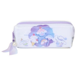 Sanrio 三麗鷗 大耳狗 皮質方形雙拉鍊筆袋 (彩虹甜點款)