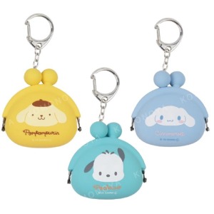 Sanrio 三麗鷗 迷你矽膠零錢包鑰匙圈 (大臉款) 大耳狗 帕恰狗 布丁狗