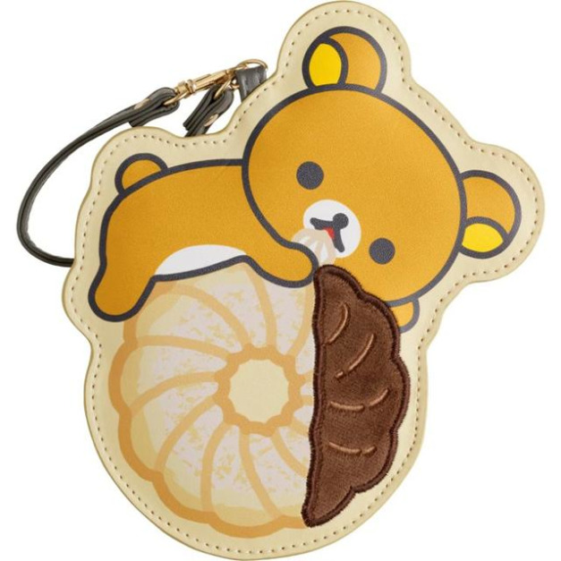 San-X  拉拉熊 x mister donut 皮質造型票卡套 (甜甜圈款)