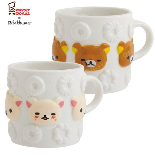 San-X  拉拉熊 x mister donut 陶瓷造型馬克杯 (甜甜圈款)