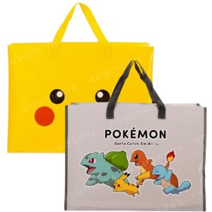 寶可夢 皮卡丘 方形防水拉鍊購物袋