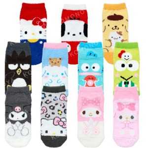 Sanrio 三麗鷗 成人絨毛短襪 23-25cm (經典款) Kitty 大耳狗 酷洛米