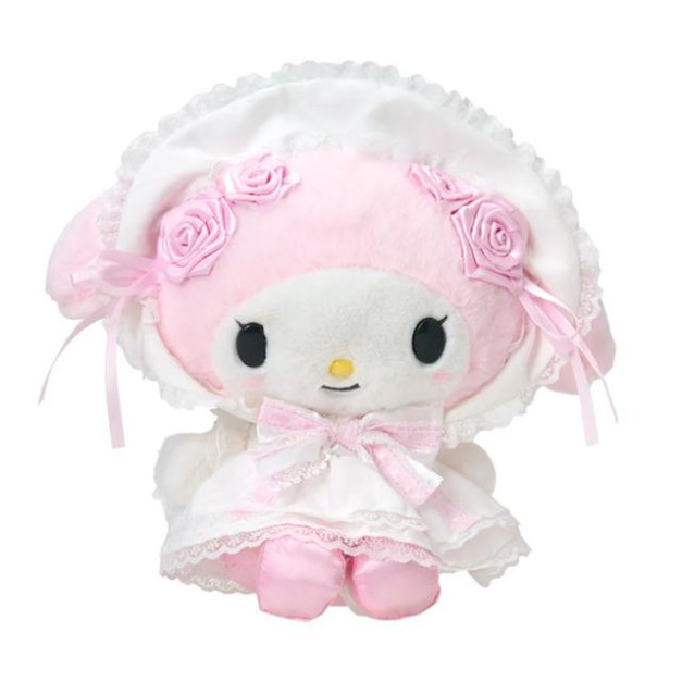 ▲預購特價便利帶【限購】Sanrio 三麗鷗 美樂蒂 絨毛玩偶娃娃 (蕾絲嫁紗)