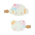 Sanrio 三麗鷗 小麥粉 壓克力造型髮夾2入組 (10週年生日派對)_1