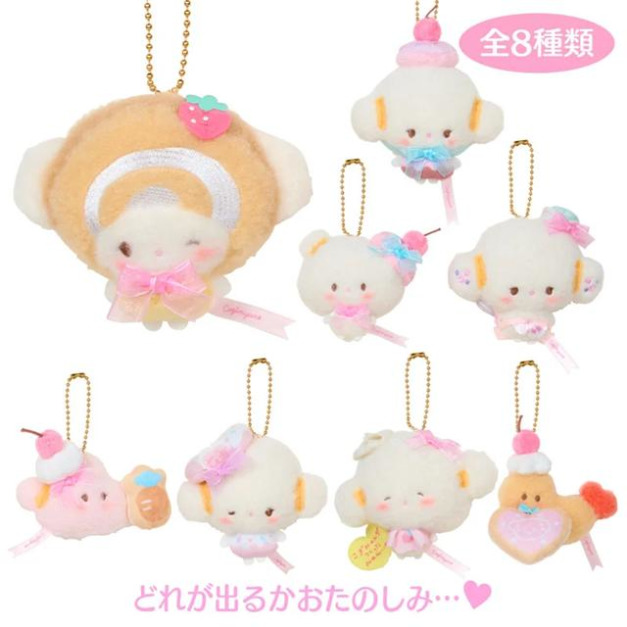 Sanrio 三麗鷗 小麥粉 絨毛玩偶吊飾 全套盲盒8入組 (10週年生日派對)