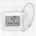 ▲特價【限購】Sanrio 三麗鷗 Hello Kitty 皮質票卡套 (銀 灰階黑天使系列)_1