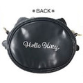 ▲特價【限購】Sanrio 三麗鷗 Hello Kitty 皮質造型斜背包 (黑 灰階黑天使系列)_1