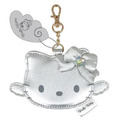 ▲特價【限購】Sanrio 三麗鷗 Hello Kitty 皮質隨身鏡吊飾 (銀 灰階黑天使系列)