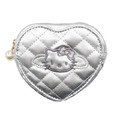 ▲特價【限購】Sanrio 三麗鷗 Hello Kitty 皮質心型零錢包 (銀 灰階黑天使系列)