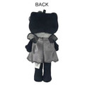 ▲特價【限購】Sanrio 三麗鷗 Hello Kitty 愛心扣環絨毛長腿玩偶吊飾 (黑 灰階黑天使系列)_1