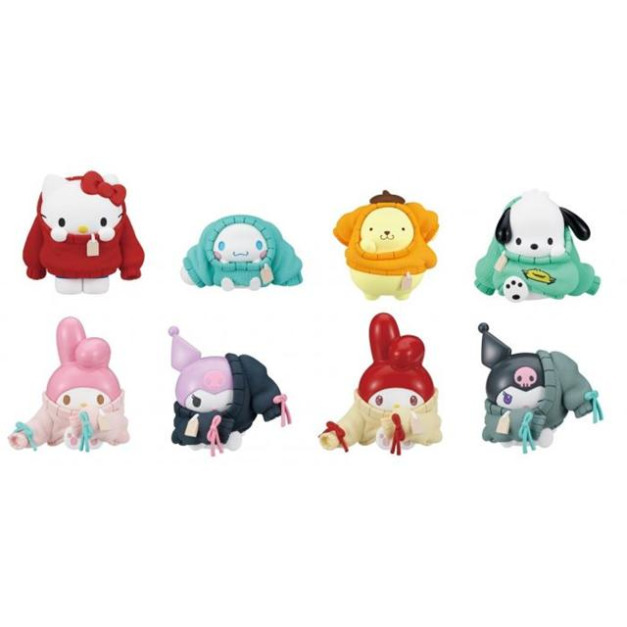 Sanrio 三麗鷗 造型樹脂公仔 全套盲盒8入組 (毛衣款)