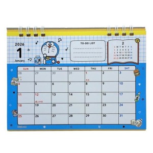 哆啦A夢 2026 線圈迷你桌曆 (銅板小物)