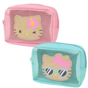 Sanrio 三麗鷗 Hello Kitty 網紗化妝包 (千禧Y2K)