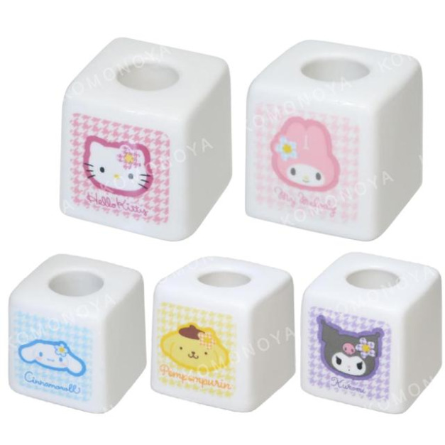 Sanrio 三麗鷗 陶瓷牙刷架 (千鳥紋款) Kitty 大耳狗 美樂蒂 酷洛米