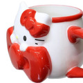 Sanrio 三麗鷗 Hello Kitty 陶瓷造型馬克杯 350ml (蝴蝶結款)_2
