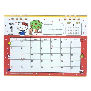 Sanrio 三麗鷗 Hello Kitty 2026 線圈迷你桌曆 (銅板小物)