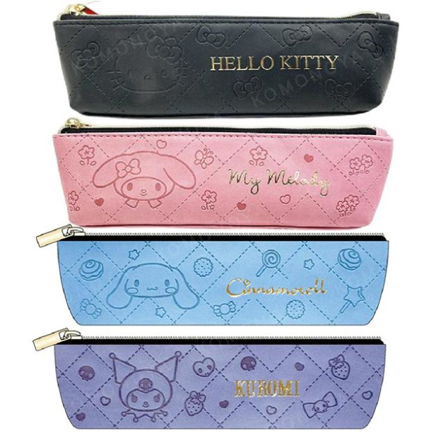 Sanrio 三麗鷗 皮質壓花拉鍊筆袋 (姓名款) Kitty 美樂蒂 大耳狗 酷洛米