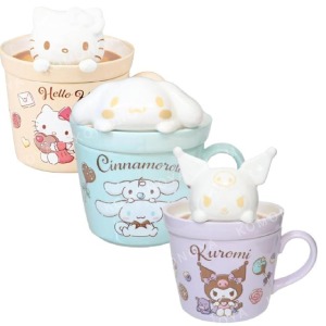 Sanrio 三麗鷗 陶瓷造型馬克杯附蓋 240ml (泡咖啡款) Kitty 大耳狗 酷洛米