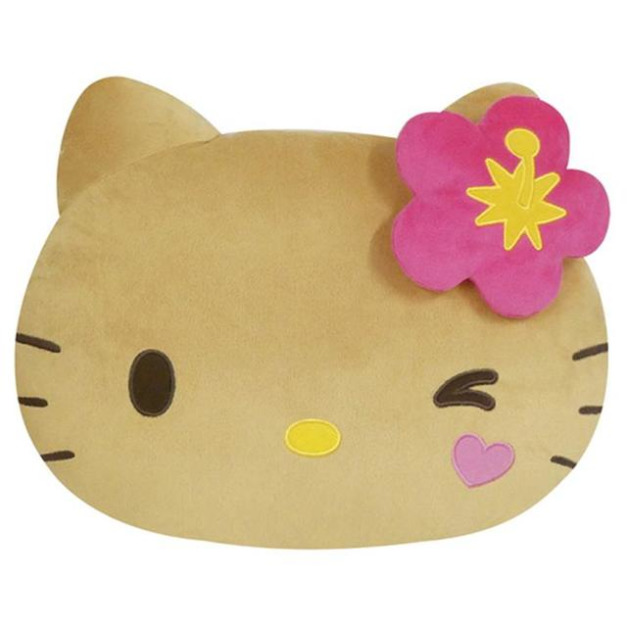 Sanrio 三麗鷗 Hello Kitty 絨毛玩偶靠墊 (扶桑花 千禧Y2K)