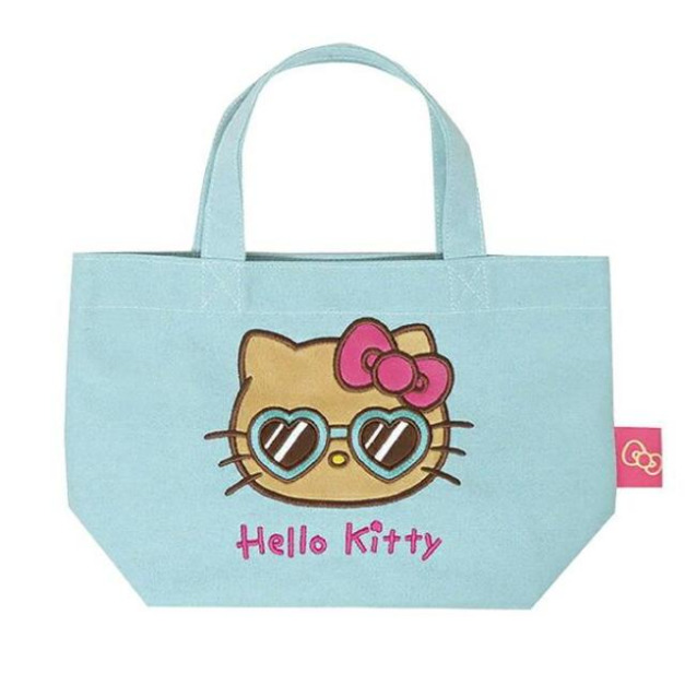 Sanrio 三麗鷗 Hello Kitty 棉質手提午餐袋 (墨鏡 千禧Y2K)