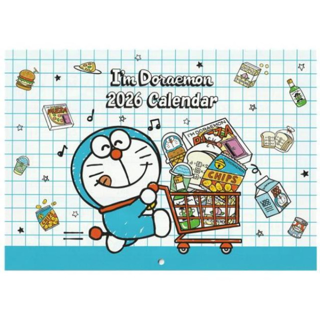 哆啦A夢 2026 B5橫式壁掛曆(銅板小物)
