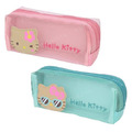 Sanrio 三麗鷗 Hello Kitty 網紗方形雙拉鍊筆袋 (千禧Y2K)