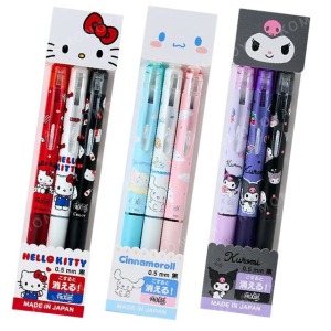 Frixion x Sanrio 三麗鷗 擦擦筆3入組 0.5mm 黑 Kitty 美樂蒂 酷洛米