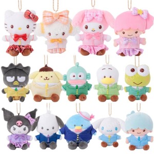 Sanrio 三麗鷗 絨毛玩偶吊飾 (制服款) Kitty 美樂蒂 大耳狗 雙子星