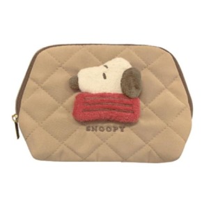 史努比 絎縫面紙收納包 (棕狗屋款)